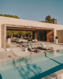 Tweepersoonsligstoel SONSAURA - Massief eucalyptus KAV J1300019JJ12