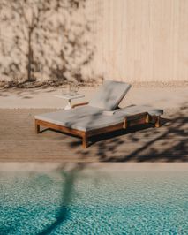 Tweepersoonsligstoel SONSAURA - Massief eucalyptus KAV J1300019JJ12