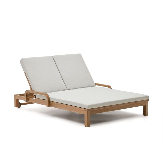 Tweepersoonsligstoel SONSAURA - Massief eucalyptus