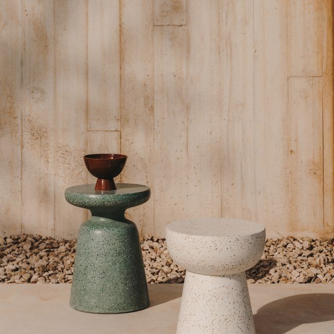 Bijzettafel MESQUIDA - Groen Terrazzo