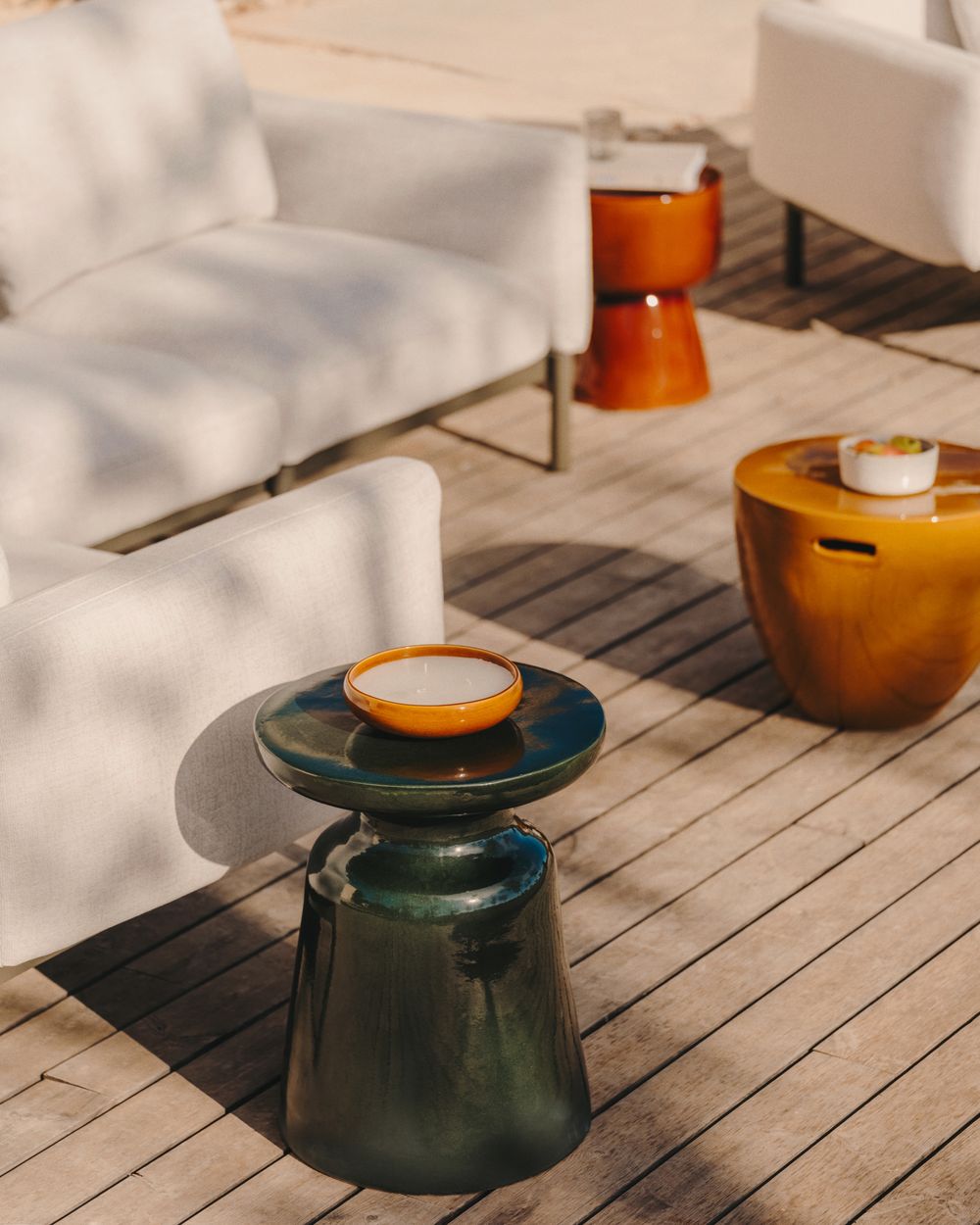 Bijzettafel MESQUIDA - Terracotta / Keramiek KAV J2200023PR09