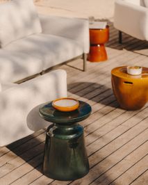 Bijzettafel MESQUIDA - Terracotta / Keramiek KAV J2200023PR09