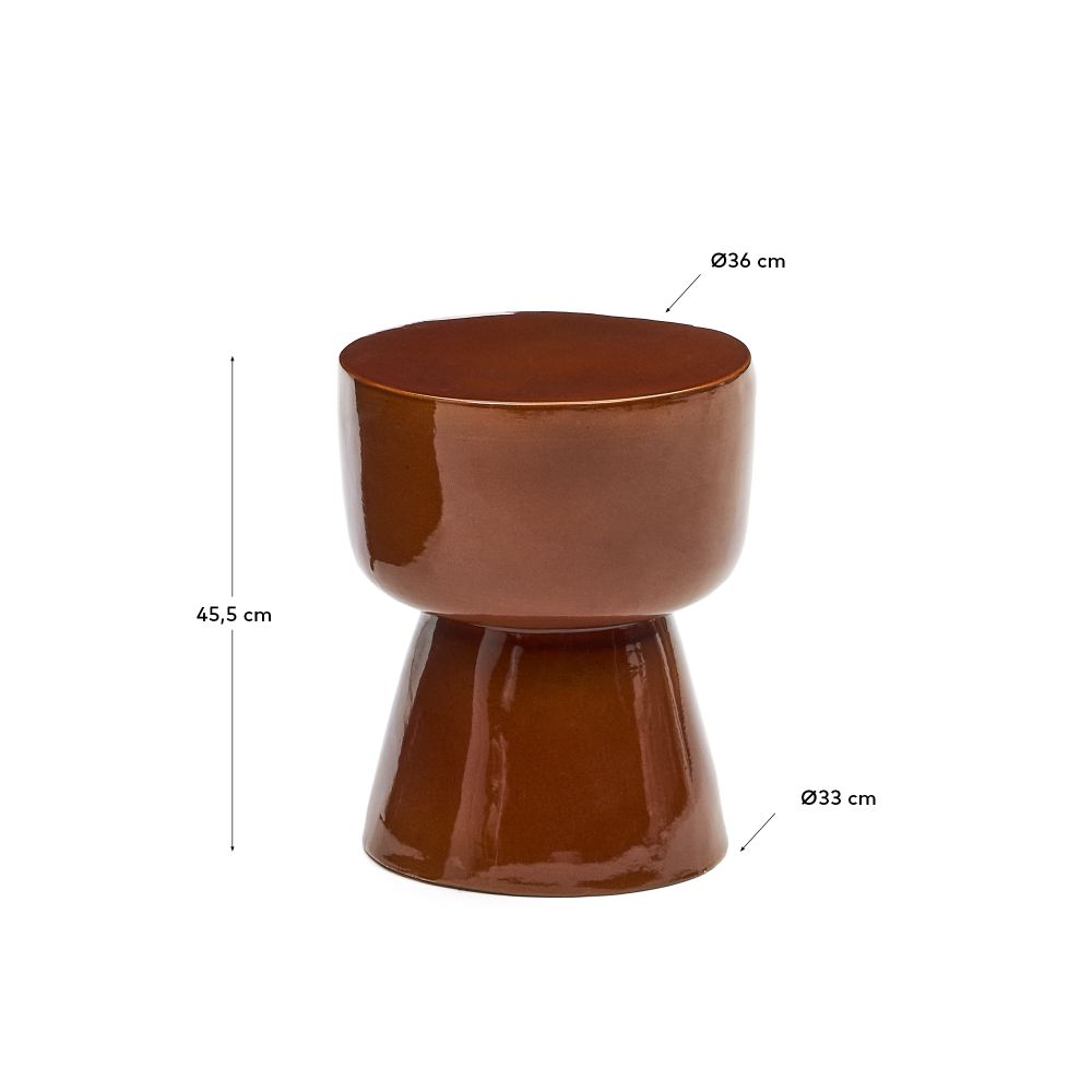 Bijzettafel MESQUIDA - Terracotta / Keramiek KAV J2200023PR09