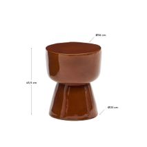 Bijzettafel MESQUIDA - Terracotta / Keramiek KAV J2200023PR09