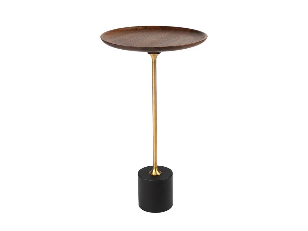 Bijzettafel JUGGLER - Walnoot/Metaal PMP JU BT-28-W