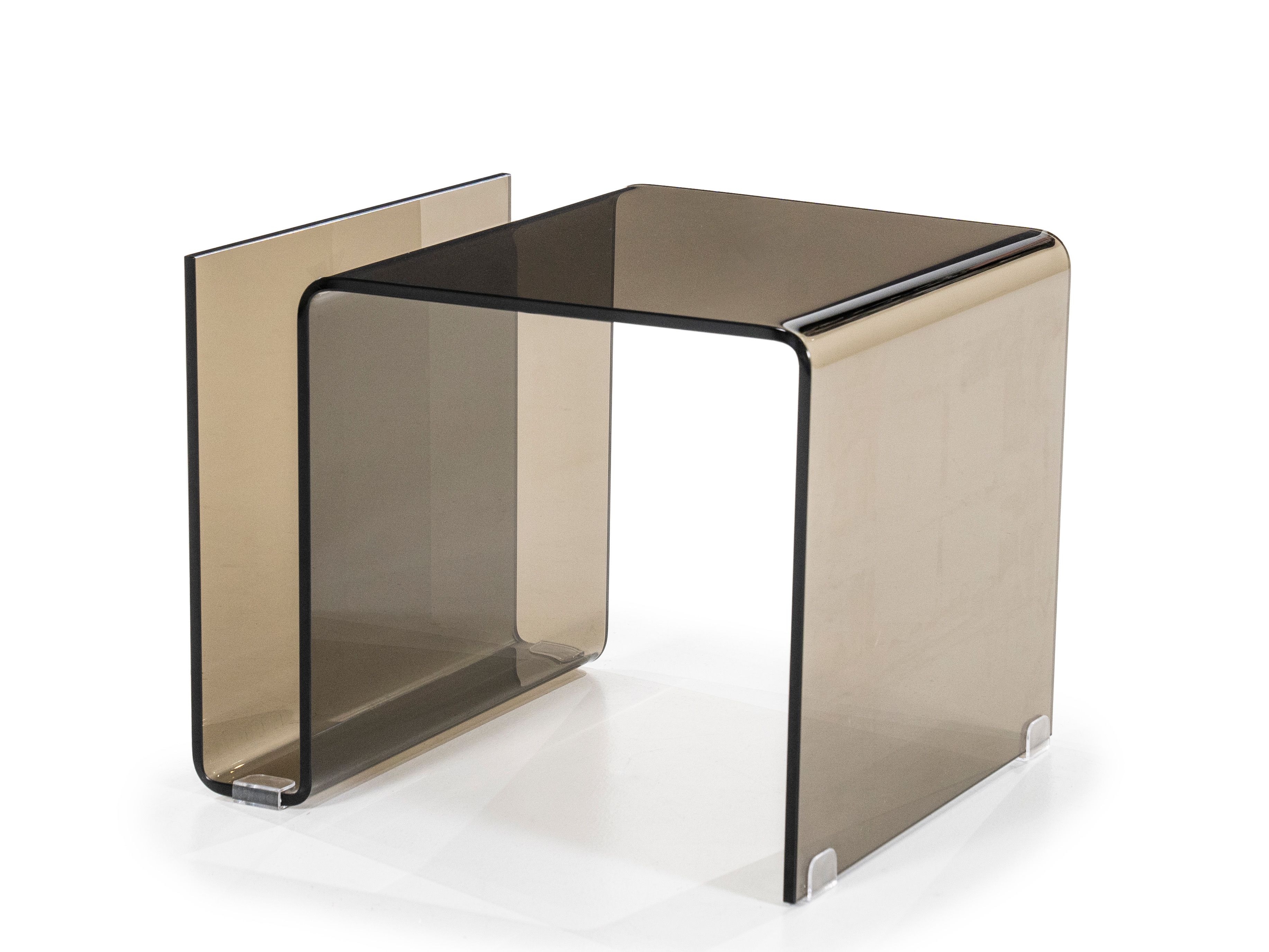 Bijzettafel SHADOW - Glas/Bruin BBO 230213