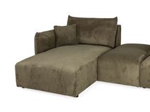 Hoeksalon FARIDO - Groen ribfluweel C-PLD-FAR-HKS1