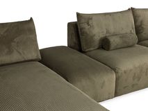 Hoeksalon FARIDO - Groen ribfluweel C-PLD-FAR-HKS1