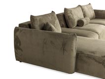 Hoeksalon FARIDO - Groen ribfluweel C-PLD-FAR-HKS1