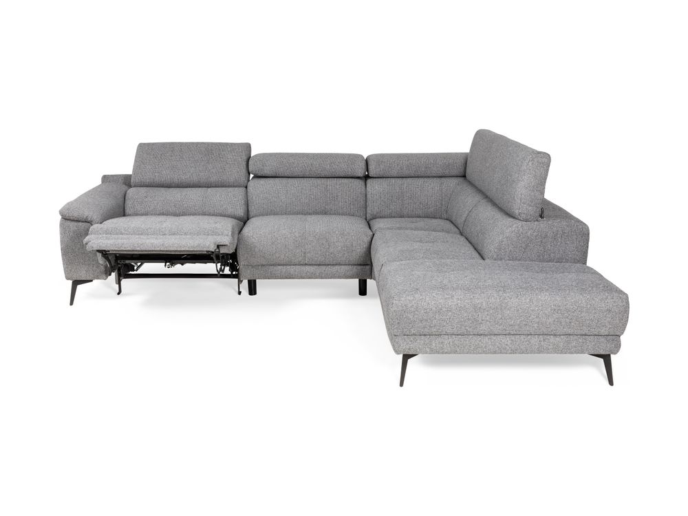 Hoeksalon met 1 elektr. relax LENON - Grijs C-PLD-16-HKS-1-A19