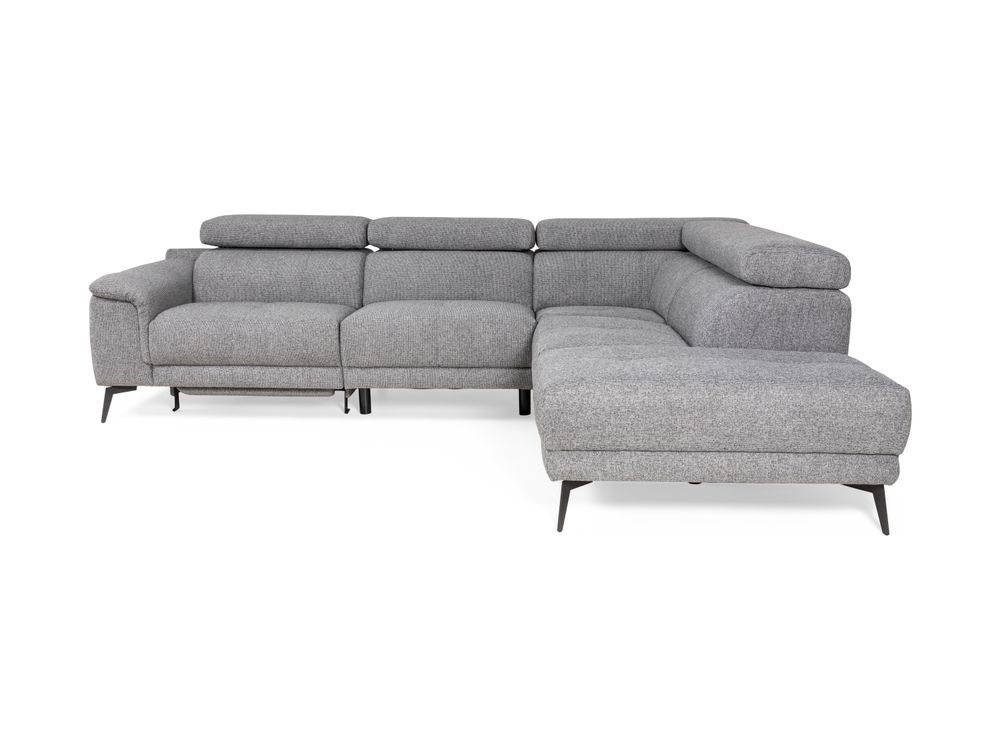 Hoeksalon met 1 elektr. relax LENON - Grijs C-PLD-16-HKS-1-A19