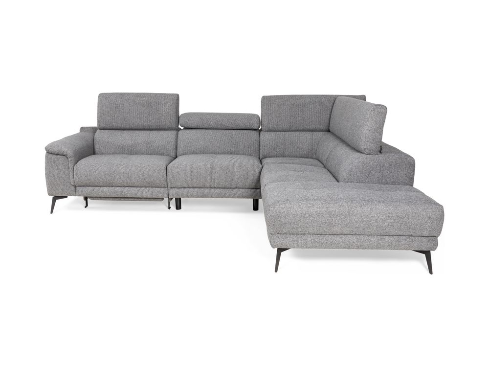 Hoeksalon met 1 elektr. relax LENON - Grijs C-PLD-16-HKS-1-A19