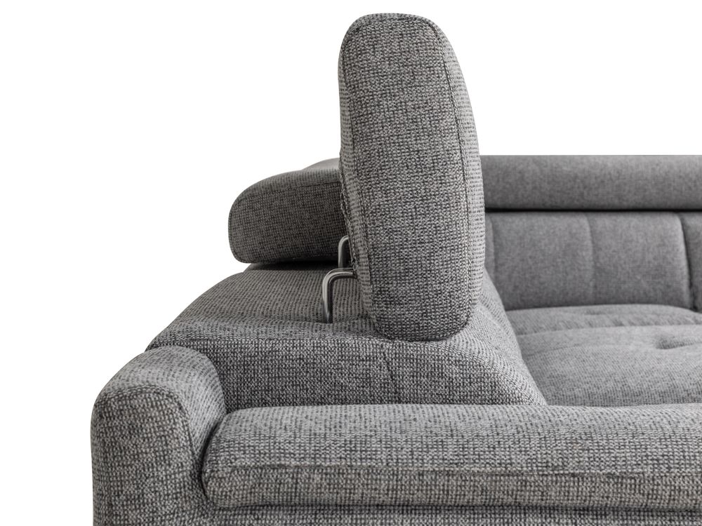 Hoeksalon met 1 elektr. relax LENON - Grijs C-PLD-16-HKS-1-A19