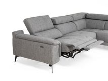 Hoeksalon met 1 elektr. relax LENON - Grijs C-PLD-16-HKS-1-A19