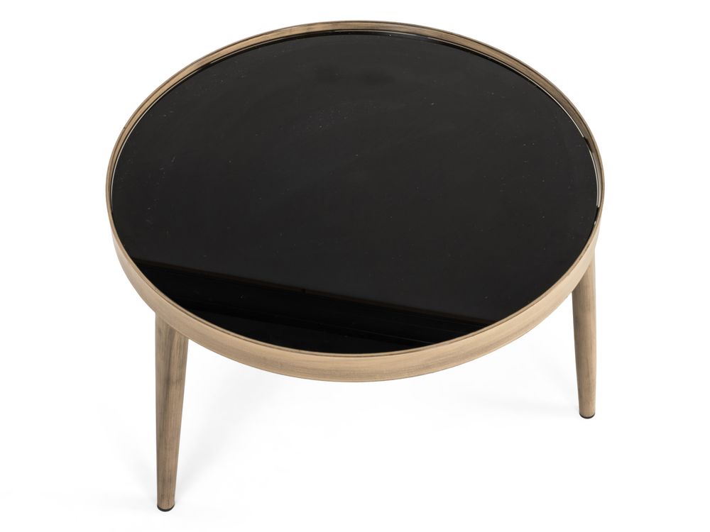 Bijzettafel ONYX - Zwart/Brushed Gold PMP ON BT-70-G