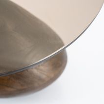 Bijzettafel BOND - Mango hout / Glas BBO 221691