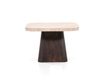 Bijzettafel TRAVIS - Mango hout / Travertin ELO 95746