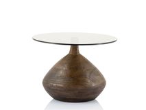 Bijzettafel BOND - Mango hout / Glas BBO 221691