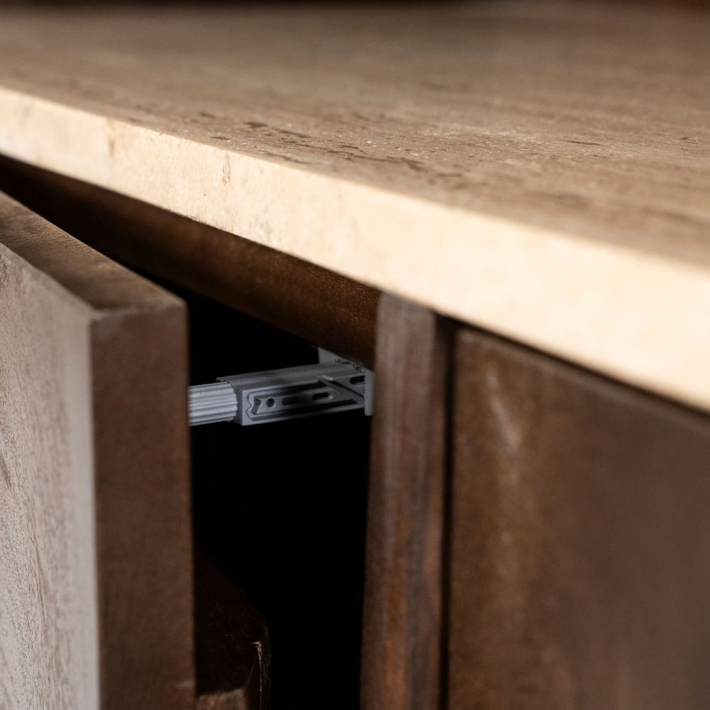 Dressoir LIO - Mango hout / Travertin ELO 95904