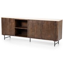 Dressoir LIO - Mango hout / Travertin ELO 95904