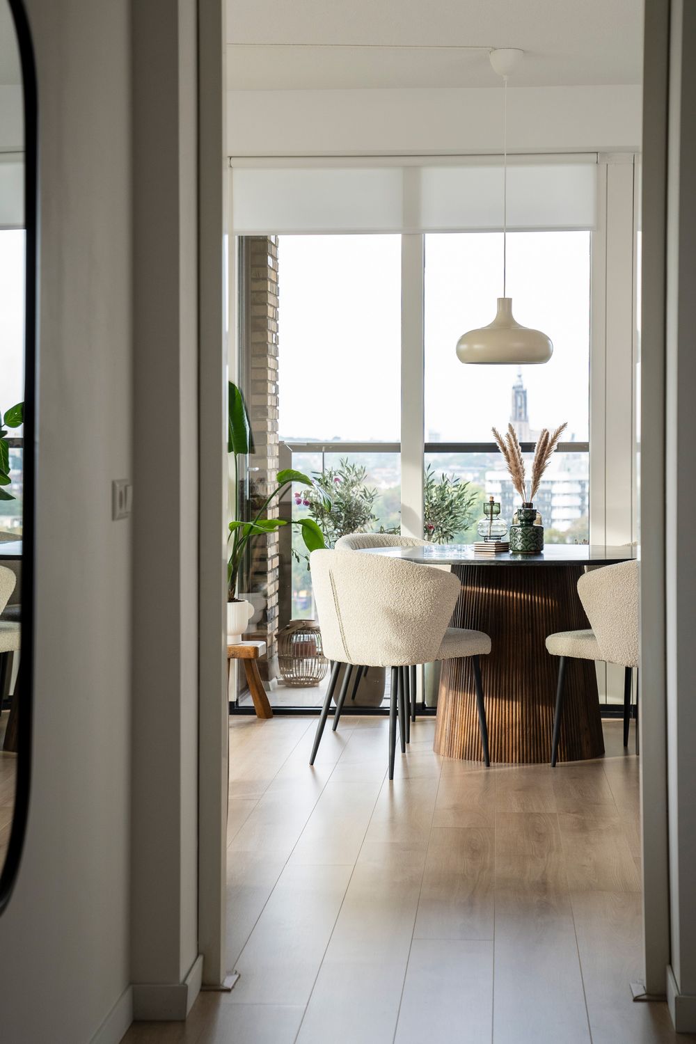 Eetkamertafel MAXIM - Mango hout / marmerlook ELO 95637