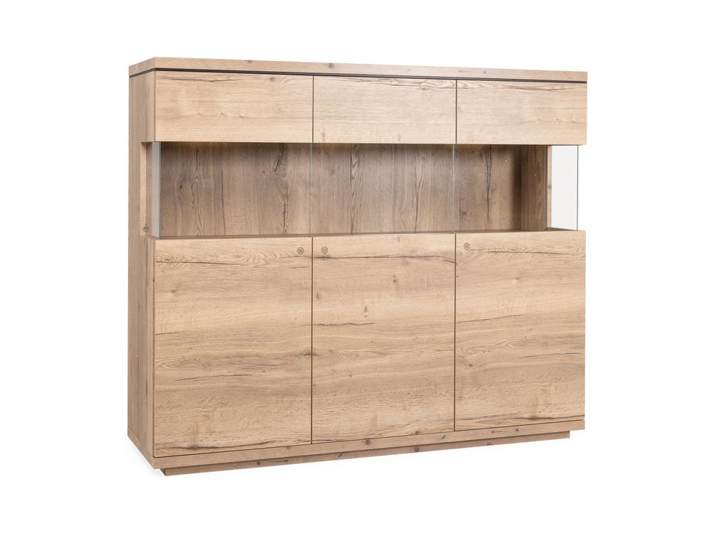 Vitrinekast incl. led CARMEN - Natuur MXF-260-000007