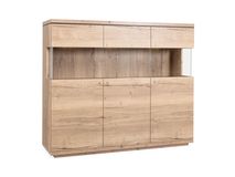 Vitrinekast incl. led CARMEN - Natuur MXF-260-000007