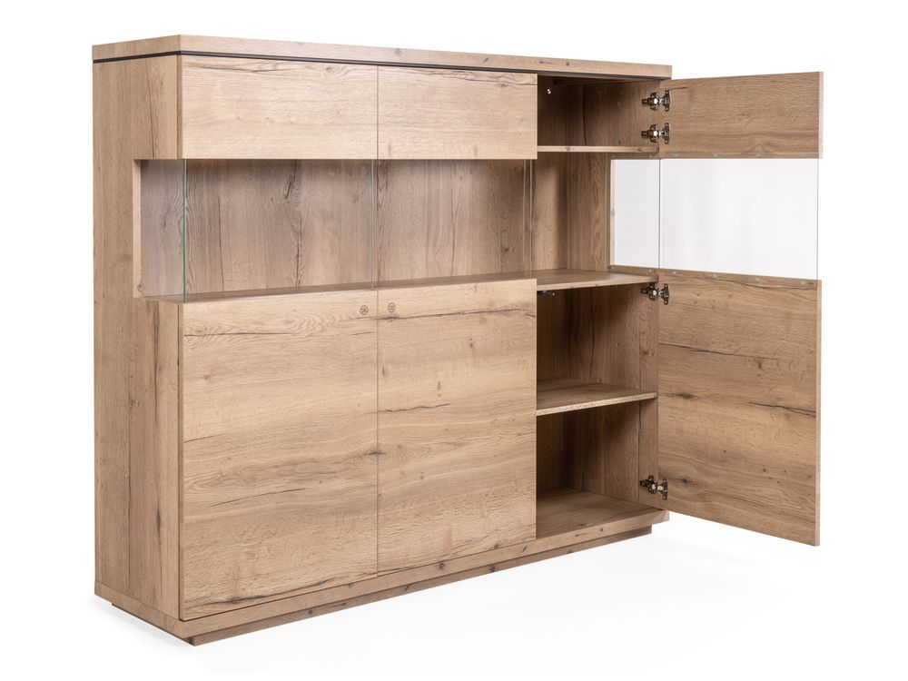 Vitrinekast incl. led CARMEN - Natuur MXF-260-000007