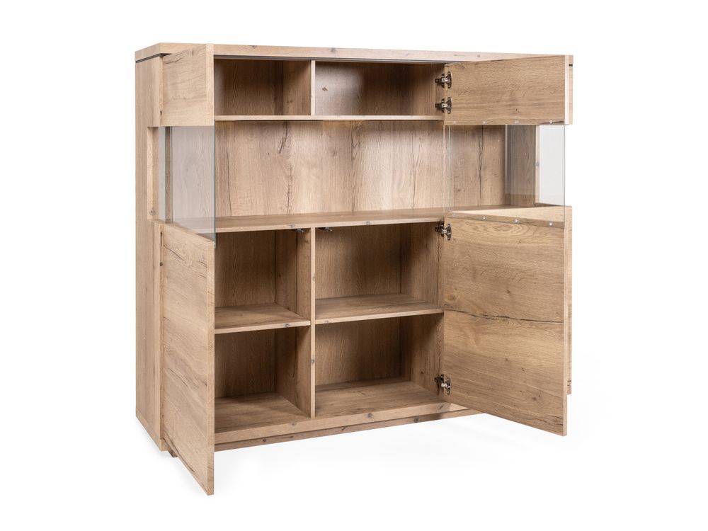 Vitrinekast incl. led CARMEN - Natuur MXF-260-000007