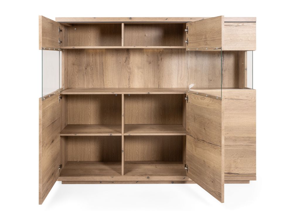 Vitrinekast incl. led CARMEN - Natuur MXF-260-000007