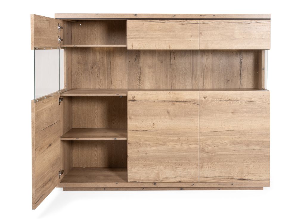 Vitrinekast incl. led CARMEN - Natuur MXF-260-000007