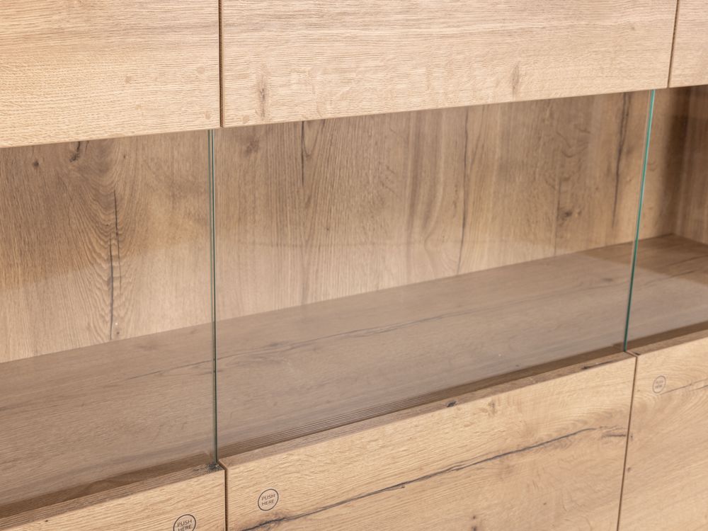 Vitrinekast incl. led CARMEN - Natuur MXF-260-000007