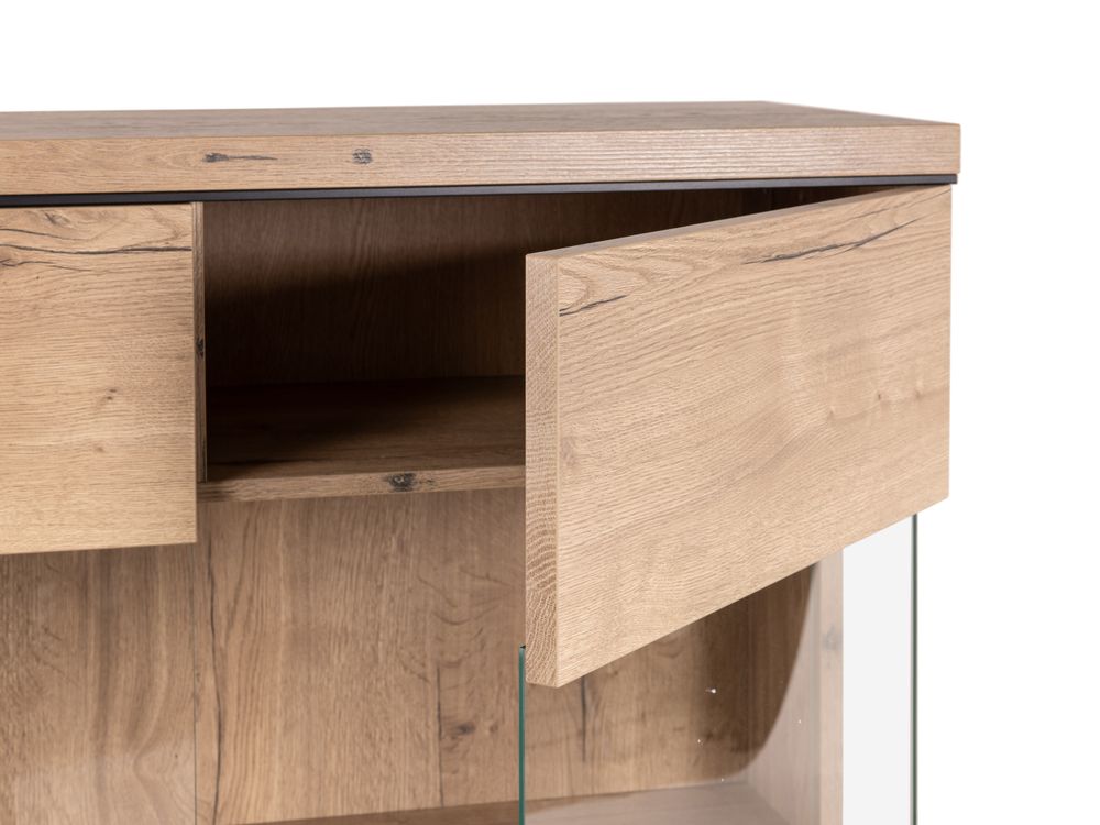 Vitrinekast incl. led CARMEN - Natuur MXF-260-000007