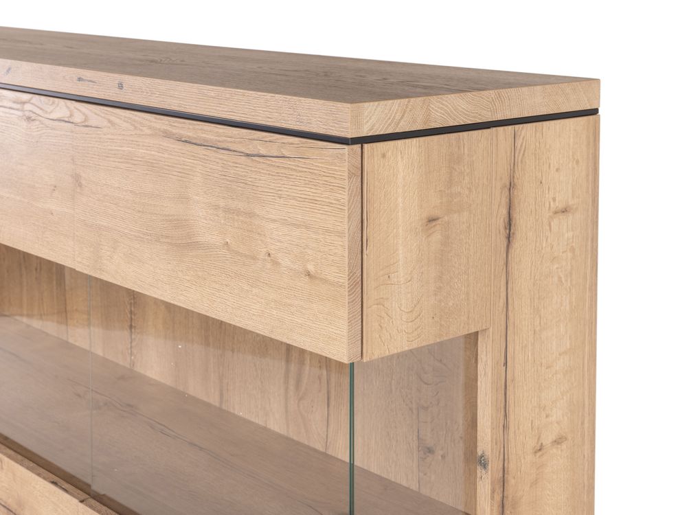 Vitrinekast incl. led CARMEN - Natuur MXF-260-000007