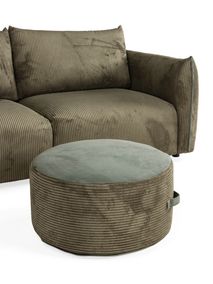 Voetbank WINNIE - Groen ribfluweel PLD WI VBR-1-P24T46