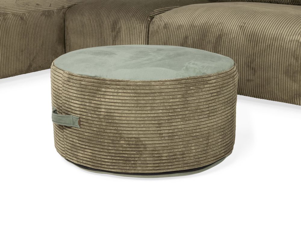 Voetbank WINNIE - Groen ribfluweel PLD WI VBR-1-P24T46