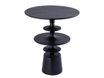 Bijzettafel DAVIN - Mangohout/Zwart PEM 719581