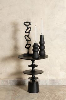 Bijzettafel DAVIN - Mangohout/Zwart PEM 719581