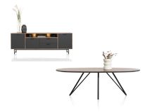 Eetkamer TORANO - Walnootfineer/Zwart C-XOO-TOR-EK1