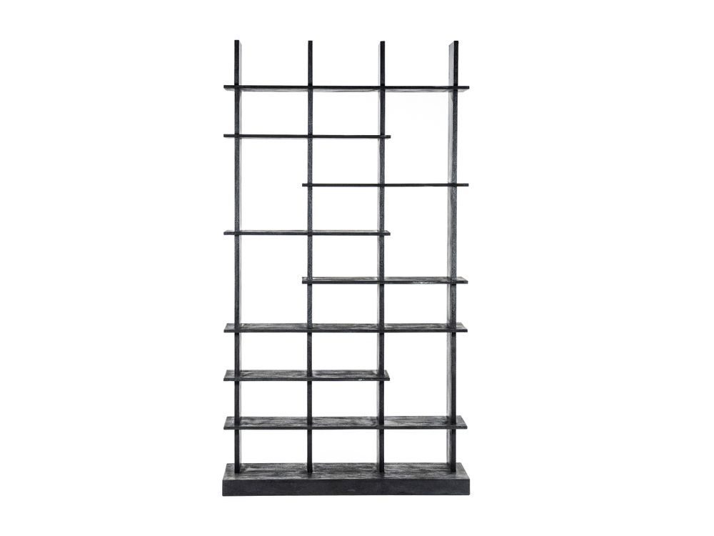 Boekenrek OLIVER - Zwart mango hout ELO 95825