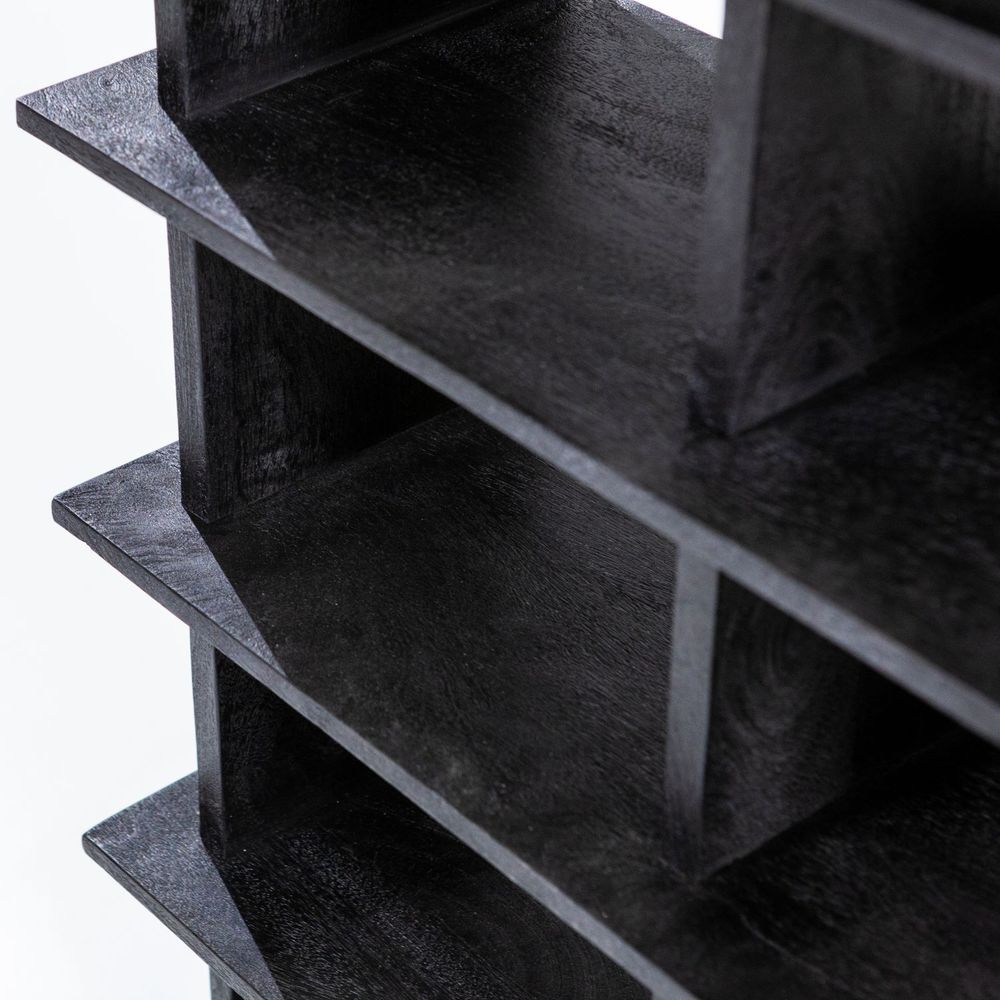 Boekenrek OLIVER - Zwart mango hout ELO 95825