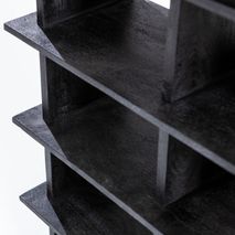 Boekenrek OLIVER - Zwart mango hout ELO 95825