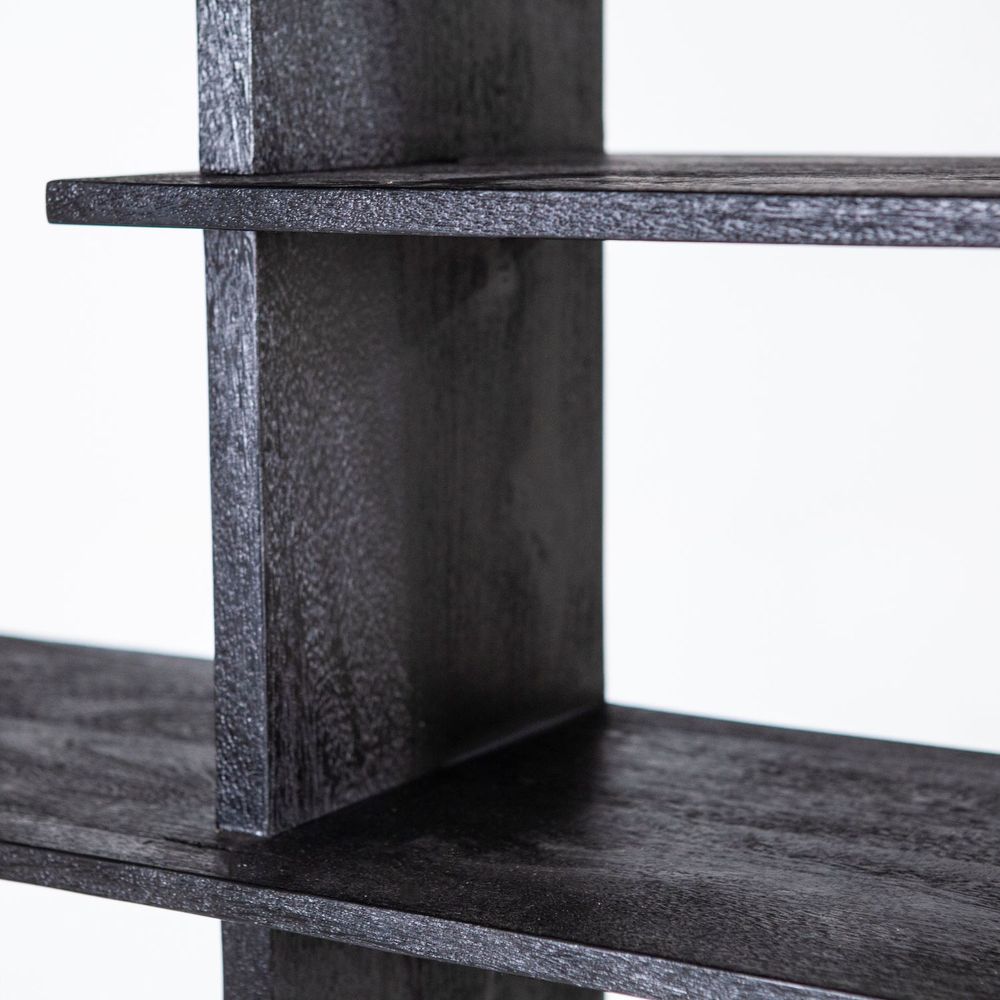 Boekenrek OLIVER - Zwart mango hout ELO 95825