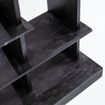 Boekenrek OLIVER - Zwart mango hout ELO 95825