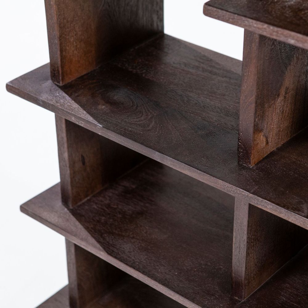 Boekenrek OLIVER - Zwart mango hout ELO 95883