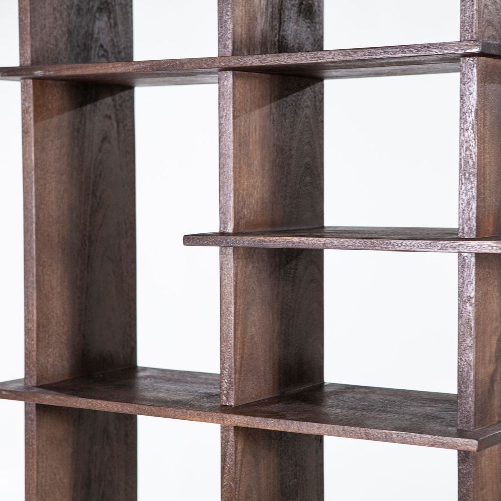 Boekenrek OLIVER - Zwart mango hout ELO 95883