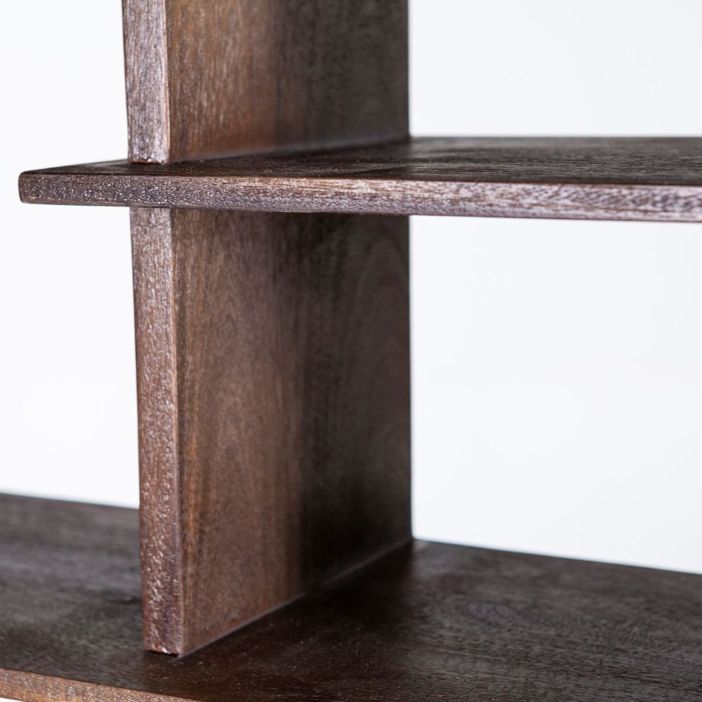 Boekenrek OLIVER - Zwart mango hout ELO 95883