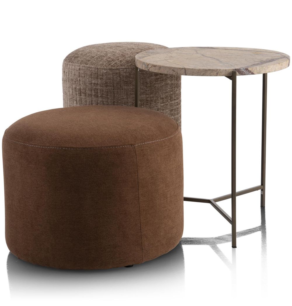 Bijzettafel ISA - Bruin marmer CCM 50478BRU