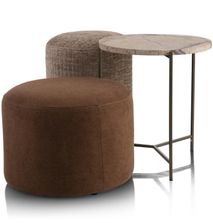Bijzettafel ISA - Bruin marmer CCM 50478BRU