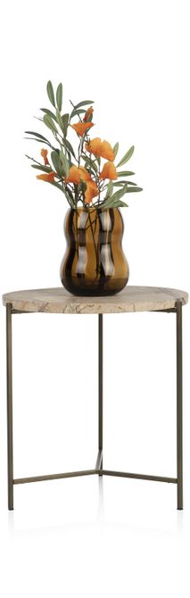 Bijzettafel ISA - Bruin marmer CCM 50478BRU